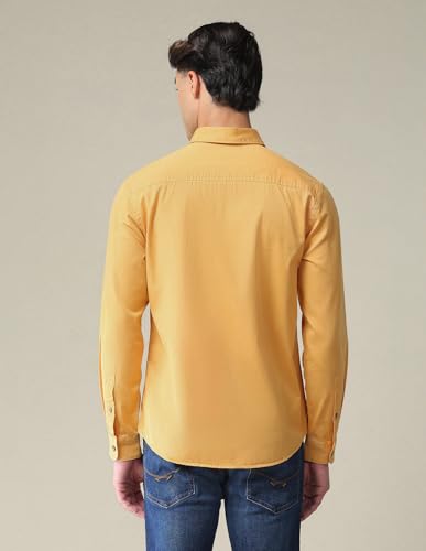 Image of U.S. POLO ASSN. Solid Slim Fit Shirts for Men - 100% Cotton, Full Sleeve Mens Casual Shirts