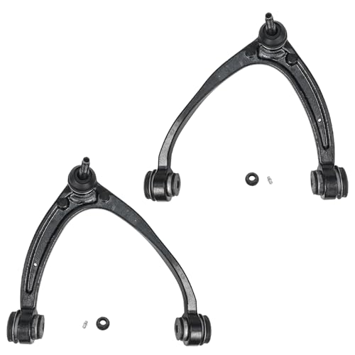 Image of Detroit Axle - 2 Front Upper Control Arms for 2007-2016 Chevrolet Silverado | 1500 GMC Sierra 1500, Yukon XL 1500 Tahoe Cadillac Escalade EXT ESV Upper Control Arms w /Ball Joints Assembly Replacement