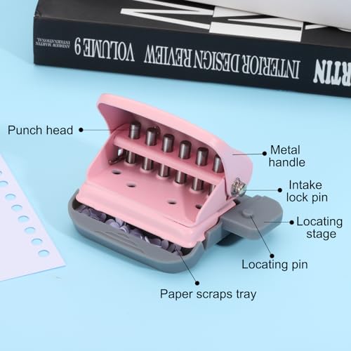 Perforatrice 6 trous manuelle pour relier facilement vos feuilles volantes de bureau