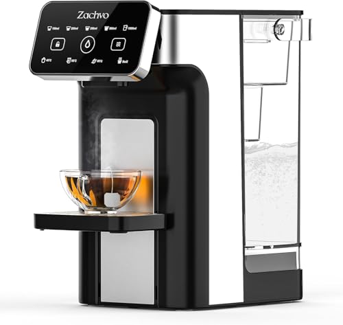 ZACHVO KEI906 - Dispensador de agua caliente (sin filtro), 2600 W, agua caliente en pocos segundos, 4 niveles de temperatura y 5 cantidades de agua, depósito de 3 l, compacto para cocina y oficina ZACHVO KEI906 - Dispensador de agua caliente (sin filtro), 2600 W, agua caliente en pocos segundos, 4 niveles de temperatura y 5 cantidades de agua, depósito de 3 l, compacto para cocina y oficina