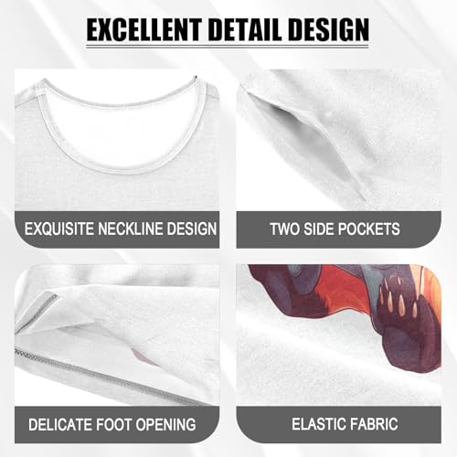 Fox Controller White Pajama Set Short Sleeve PJS 2 Piece Summer Pajamas Shorts Sets Cotton Size 14Y4