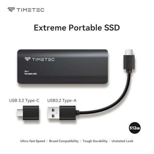 Image of Extreme Portable SSD 500GB, Ultra-Fast&Light External SSD for Gaming, Students, Professionals, Sleek Sturdy Mini External Solid State Drive, 3.2 USB-C Compatible for PC /Laptop /Mac /Phone /Tablet