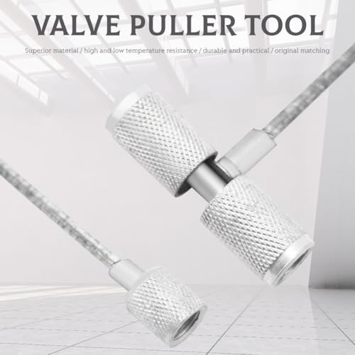 Image of Valve Stem Installation Fishing Tool, Tire Valve Core Remover Puller with Flexible Steel Cable, Universal Auto Plug Repair Tool for Car Tire, Stainless Steel