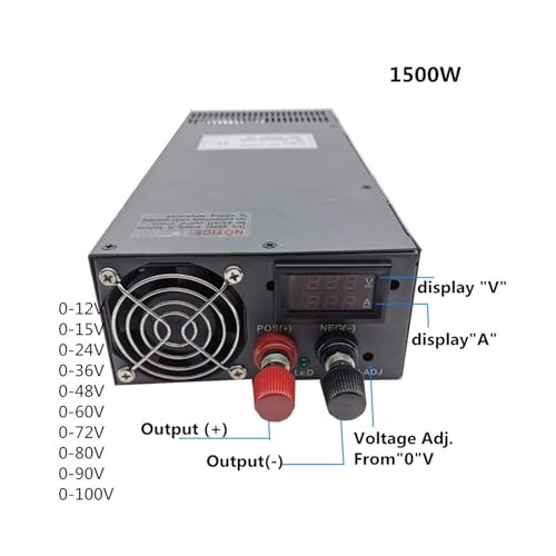 Alimentation industrielle avec affichage pour tester les circuits de forte puissance 1200W - 3