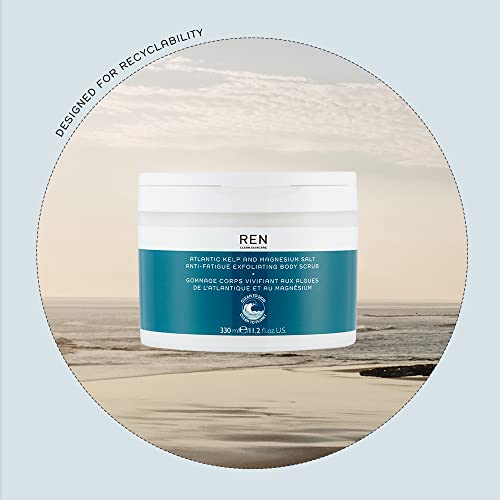 Ren Clean Skincare - Atlantic Kelp And Magnesium Salt Anti-Fatigue Body Scrub - Exfoliating Body Balm With Magnesium (Epsom) Salts, Cruelty-Free #TOP4