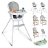 Infantino Music & Lights 8-in-1 Convertible High Chair for Babies & Toddlers, Interactive Lights & Sounds, Removable Legs, Wipe-Clean Seat with Tray, Ages 6 Months+
