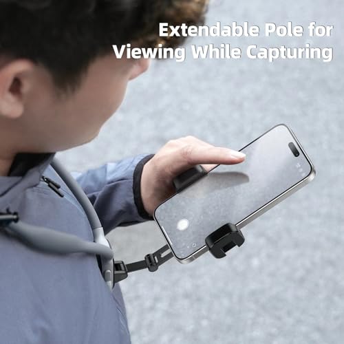 TELESIN Neck Phone Holder POV/Vlog Neck Mount for Phones with Phone Clip, Hands Free Phone Neck Holder Chest Strap Neck Selfie Mount Video Recording for iPhone Samsung Google Pixel and All Phones by TELESIN - Image 4