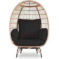 OTSUN Oversized Wicker Egg Chair with 4 Cushions, 440lb Capacity only