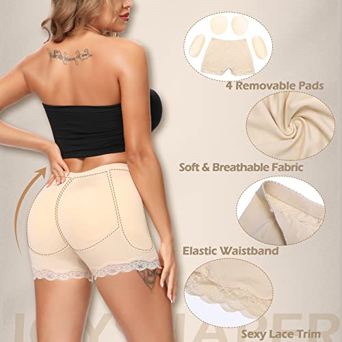 Image of JOYSHAPER Womens Padded Underwear Butt Lifter Panties Shapewear Tummy Control High Waist Hip Pads Enhancer Shorts