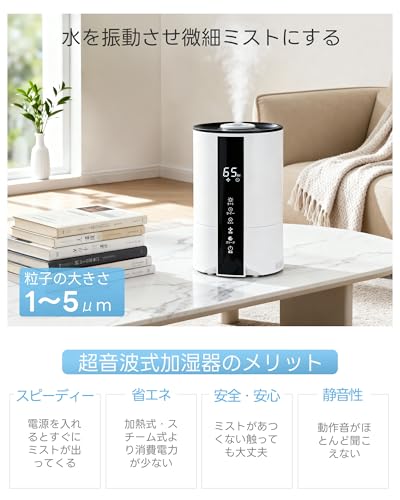 Runfrank 加湿器 5L ハイブリッド式