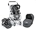 Bayer Chic 2000 637 76 Carrito Emotion All in, 3 en 1 de muñecas, Jeans Gris