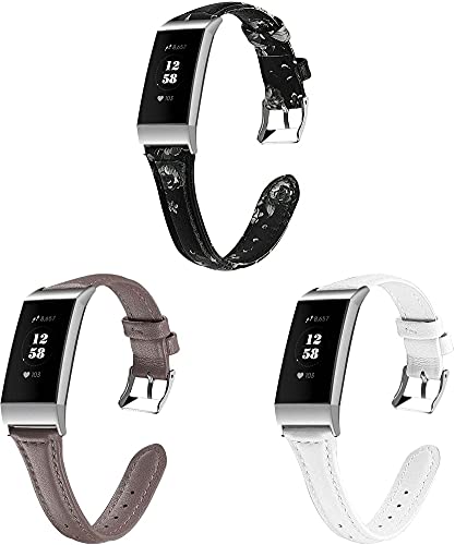 Classicase �R���p�`�u�� Fitbit Charge 3 / Charge 3 SE/Charge 4 (�t�B�b�g�r�b�g �`���[�W 4) ���v�o���h, �{�v �r�W�l�X�X�^�C�� �o���h ���U�[��(3-Pack J)