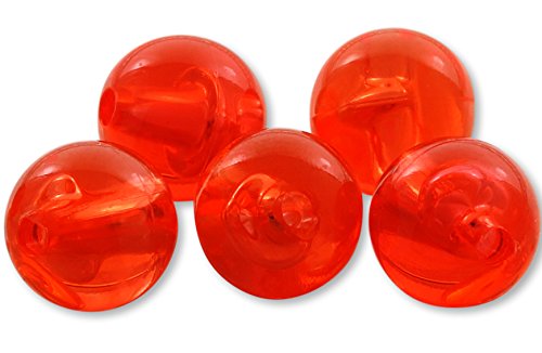 Round Acrylic Plastic Beads - Made in USA (Salmon Egg, 6mm)