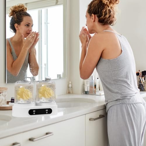 Mini Waschmaschine, Unterwäsche Wascher Camping Waschmaschine mit 2 Waschprogrammen Kleine Mobile Toplader waschmaschine 2 Kammern Tragbare Reisewaschmaschine für Babykleidung Socken