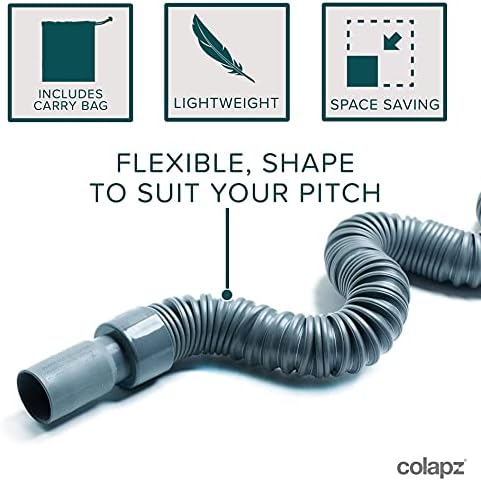 Colapz Caravan Accessories - Collapsible Flexible and Extendable Caravan Waste Pipe System (8 x 1M Pipes, Carry Bag, Cleaning Brush)