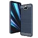 Produktbild AIFIVE Sony Xperia 10 Hülle, Flexiblem TPU Silikon Hybrid Schutzhülle Kohlenstoff-Fasern Tasche Slim-Fit Case für Sony Xperia 10 (Blau)