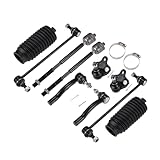 A ABSOPRO 10pcs Front Suspension Kit Inner Outer Tie Rod End Front Sway Bar Link Lower Ball Joint with Boot for Toyota Corolla 2003-2008 Item Replacement