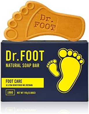 JJBIO Dr. FOOT Natural Soap Bar | FDA Registered Natural Soap | Relieves Foot Problems | Deodorizing | Mens Body Wash | Natural Soap for Women | Fresh Pine Tree Scent | Foot Deodorant | 3.88 Oz