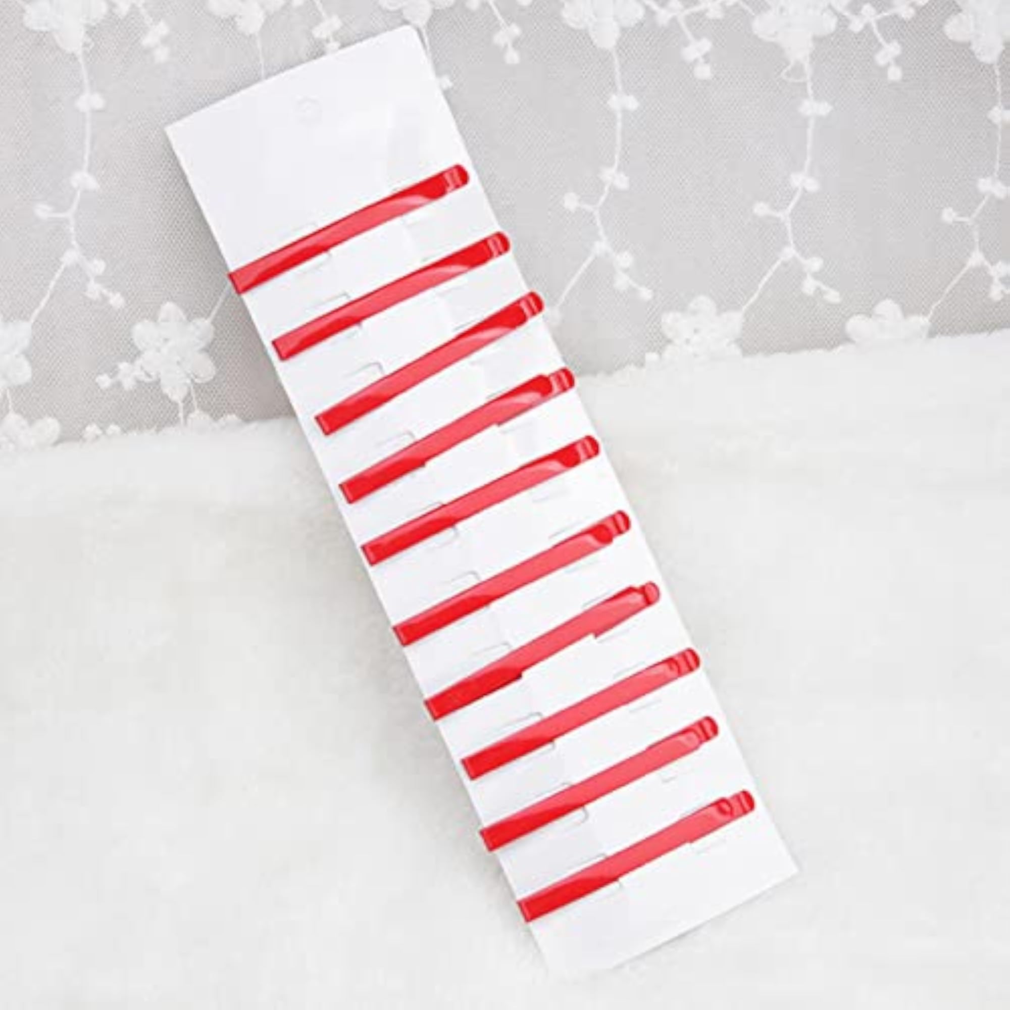 2x Anime Red Hairpins, Flat Style Hair Pins for Daily Accessories