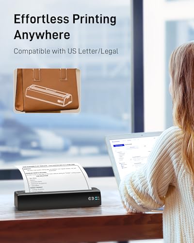 Portable Printer Wireless for Travel, Adapts to Thermal US Letter 8.5" X 11" & Legal Size, Inkless Thermal Printer for Phone & Laptop,Supports iOS, Android, Window - Image 3