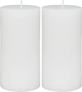 Zest Candle Pillar Candle, 3 by 6-Inch, White (Pack of 2)