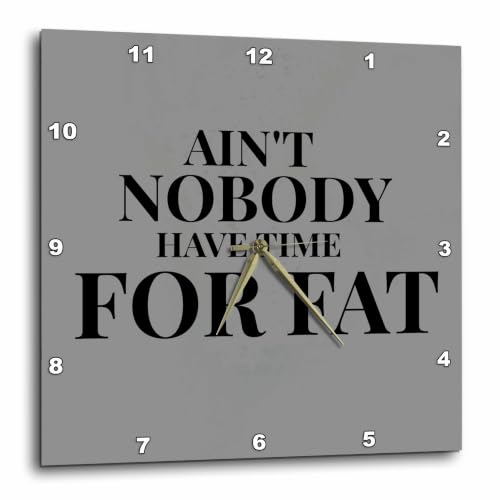 3dRose Aint Nobody Have time for Fat, Black Letters on