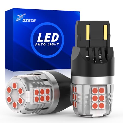 GZ5CG W21/5W LED Bulbs Red T20 7443 580 Brake Light Bulbs 3030 30 SMD 900LM for Car Brake Lights Tail Lights DC 12V [Non-Canbus]