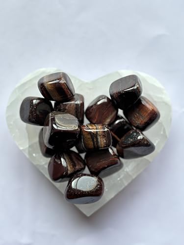 Image of Tumbled Stones, Natural Crystal Healing Stones, Home Office Decor, Aquarium Decorative Pebbles, Vase Fillers (Red Tiger Eye, 50)