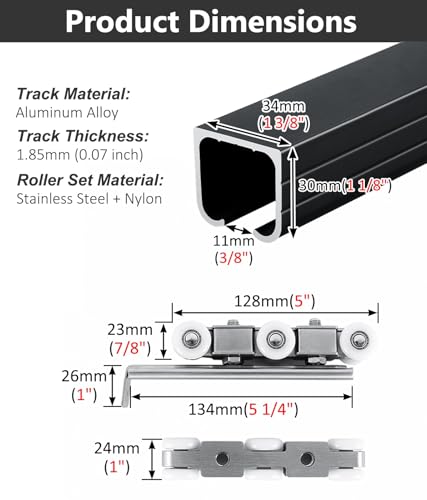 Rail porte coulissante robuste pour optimiser les petits espaces - 7