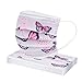 Produktbild TF99 10/20/30/40/50/100 Stk Mund Nasenschutz Kinder, Schmetterling Druck Mundschutz Schule Staub Mundschutzhülle Atmungsaktive Gesicht Bandanas (5 Rosa/10pcs)