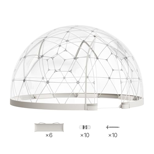 VEVOR Tente à Bulle Dôme, 2,9 x 1,7 m, Tente Igloo Bulle Transparente Résistante, 2 à 4 Personnes, avec Fenêtres pour Extérieur, Camping, Terrasse, Arrière-Cour, Jardin, Fêtes, Anniversaires, Mariage – vue 9
