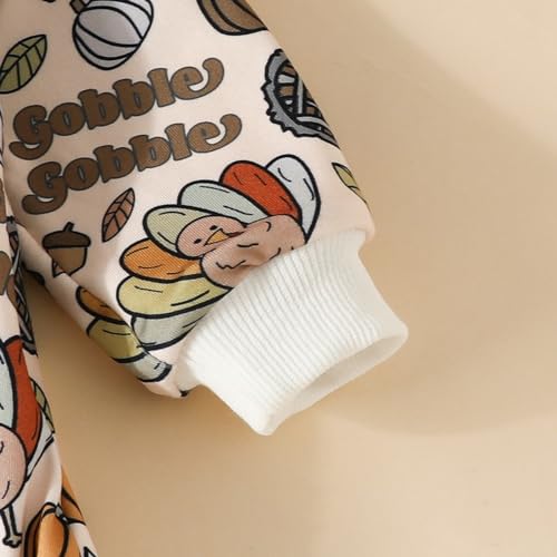 KAGAYD Toddler Baby Boy Girl Halloween Outfit Newborn Pumpkin Pullover Sweatshirt Long Sleeve T-Shirt Tops Fall4