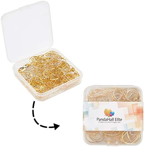 PandaHall 300pcs Drop Linking Rings 3 Sizes Metal Teardrop Charms Links Frames Charms Jewellery Connectors for Necklaces Bracelets Jewellery Dangle Earring Making Key Chain (Gold & Silver)