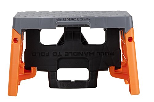 Cosco 1 banquinho dobrável moldado por passo, 1 Step, Black, Orange, and Gray