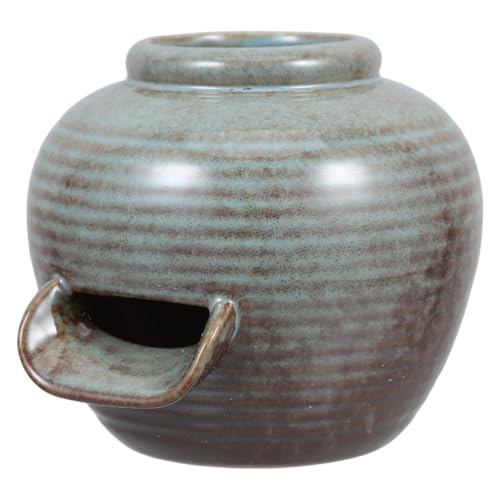 Besportble Pot fontaine en céramique avec large bec en U pour cascade de table d'intérieur - Pot...