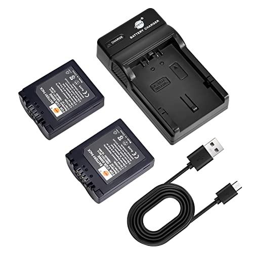 DSTE 2pcs CGR-S006E batteries and charger Panasonic Lumix DMC-FZ30 DMC-FZ50 DMC-FZ28 DMC-FZ18 DMC-FZ8 DMC-FZ38 DMC-FZ35 DMC-FZ7