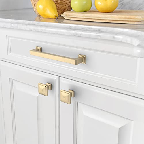 Amerdeco 10 Pack Brushed Brass Cabinet Pulls 5 Inch(128Mm) Hole Centers Kitchen Cabinet Handles Cabinet Hardware Kitchen Handles For Cabinets Cupboard Handles Drawer Pulls Zh0019 #TOP3