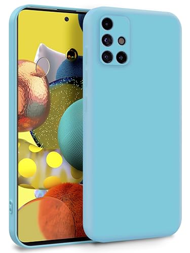 MyGadget TPU Case for Samsung Galaxy A51 5G - Cover Dual Layer with Camera Protection | Inner Lining - Soft Touch Rubber & Anti-Scratch Shell Turquoise