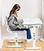 VIVO Gray Height Adjustable Childrens Desk and Chair Set | Kids Interactive Workstation