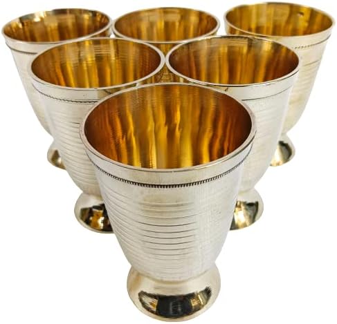 Rynass Mint Julep Cups For Bourbon Cocktail Moscow Mule Kentucky Derby Classic Beaded Trim Border Made by Soild Brass Capacity-12 Ounce (Hammered, 4) (Hammered 6)