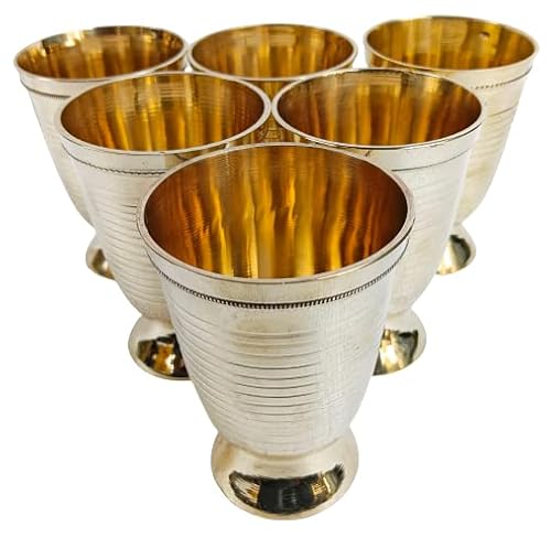 Rynass Mint Julep Cups For Bourbon Cocktail Moscow Mule Kentucky Derby Classic Beaded Trim Border Made By Soild Brass Capacity-12 Ounce (Hammered, 4) (Hammered 6) #TOP1