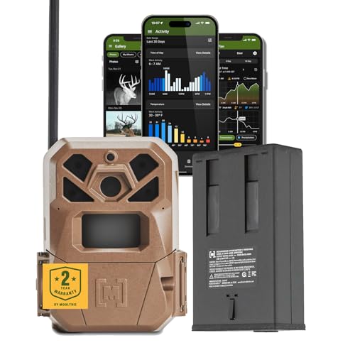 Moultrie Edge 2 Cellular Trail Camera – Auto Connect Nationwide 4G LTE – On Demand 36MP Photo – 1080P Video with HD Audio – 100 Ft Detection Range – Low Glow Flash