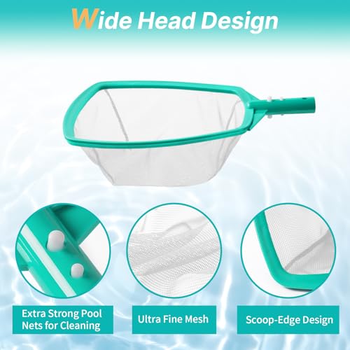Loiyadn Pool Skimmer - Pool Net Without Pole, 17.1" x 11.2", Fine Mesh Net Pool Skimmer Net, Plastic Frame, Ultra-fine Pool Skimmer for Ponds, Fish Tank, Hot Tub — view 5