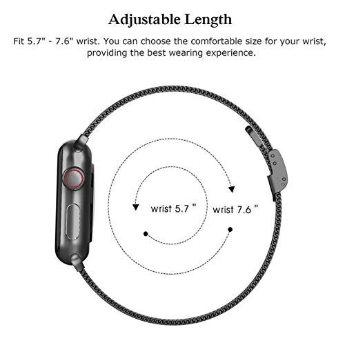 Bracelet iWatch en métal Milanese loop finition acier durable