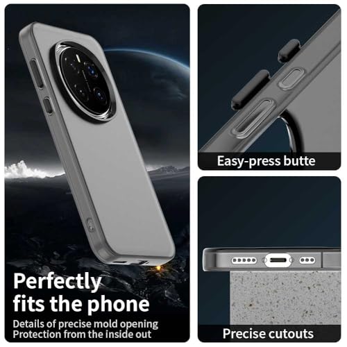 Image of CaseNuvo for Honor Magic7 Pro 5G Case PC+TPU+PET Matte Anti-Drop Phone Back Cover - Black