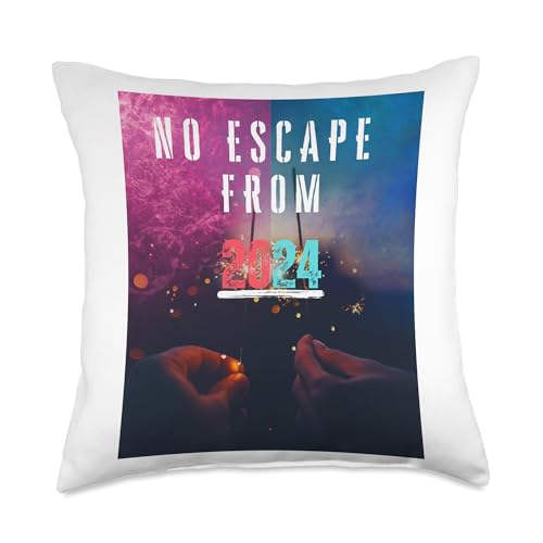 Federico Cacciatori No Escape from 2024 Throw Pillow, 18x18, Multicolor