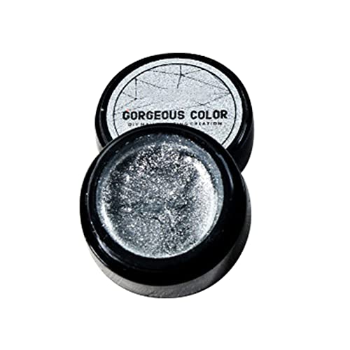 Metal Paste Nail Polish Glue Mirror Microsculpture Glue Hook Edge Pulling Line Glue Silk Color Glue Painting Flower Pulling Line Nail Polish Glue Creative Glue 5G Glitter Gel (Silver, One Size) #TOP3