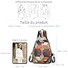 DEEVORCA Sac à Dos pour Femmes Élégant Sac à Dos Femme Polyvalent Sac à Dos pour Femme à Blocs De Couleurs Femmes Sacs à Dos Vacances Voyage Sac De Poitrine iPad Sac à Dos Imperméable PU Cuir Bleu #5