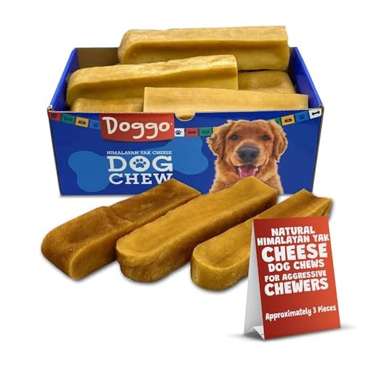 Doggo Dog Chew - Premium Yak Cheese Himalayan Dog Chews - Natural Yak Chews for Large and Small Dogs - Yak Milk Dog Chew - Long-Lasting Treats Aggressive Chewers - X-Large, 1 Pound (3 Pieces)