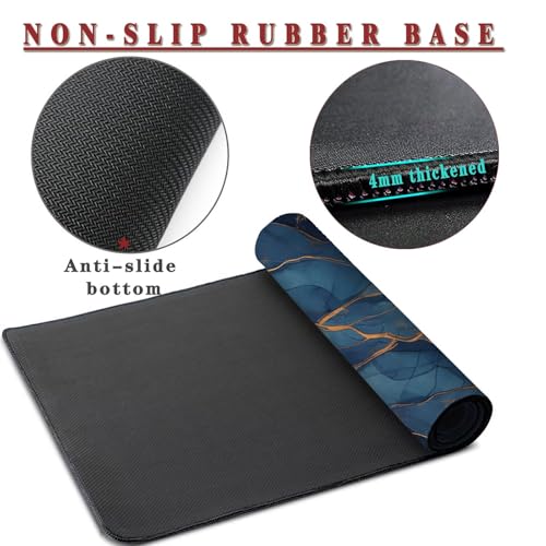 Grand épais mousepad marbre 4mm de haute densité pour setup premium